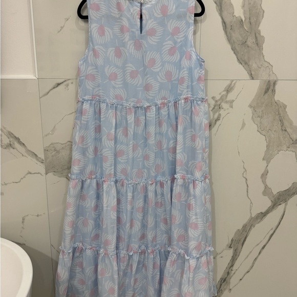 J. MARIE Sleeveless Blue and Pink Maxi Dress NWT - Picture 2 of 7